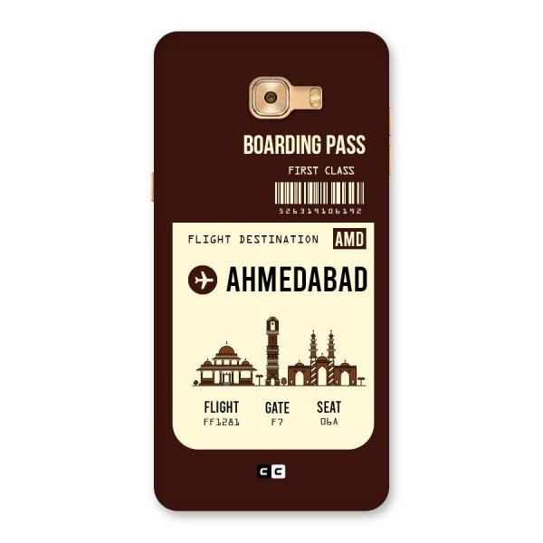 Ahmedabad Boarding Pass Back Case for Galaxy C9 Pro