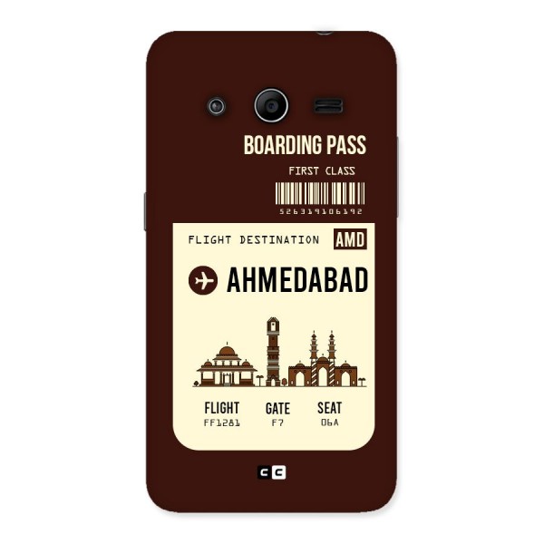 Ahmedabad Boarding Pass Back Case for Galaxy Core 2