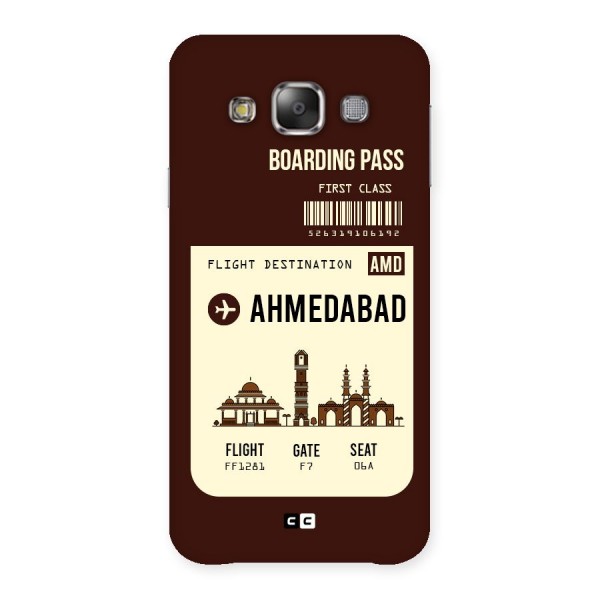 Ahmedabad Boarding Pass Back Case for Galaxy E7