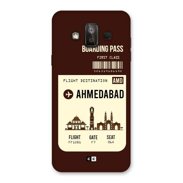 Ahmedabad Boarding Pass Back Case for Galaxy J7 Duo