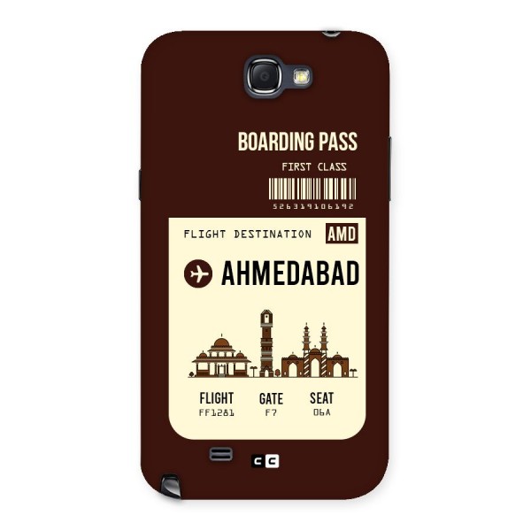 Ahmedabad Boarding Pass Back Case for Galaxy Note 2
