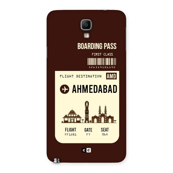 Ahmedabad Boarding Pass Back Case for Galaxy Note 3 Neo