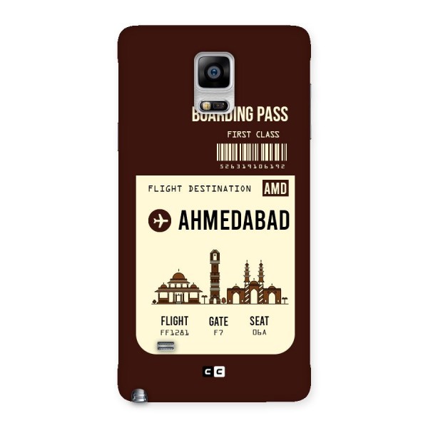 Ahmedabad Boarding Pass Back Case for Galaxy Note 4