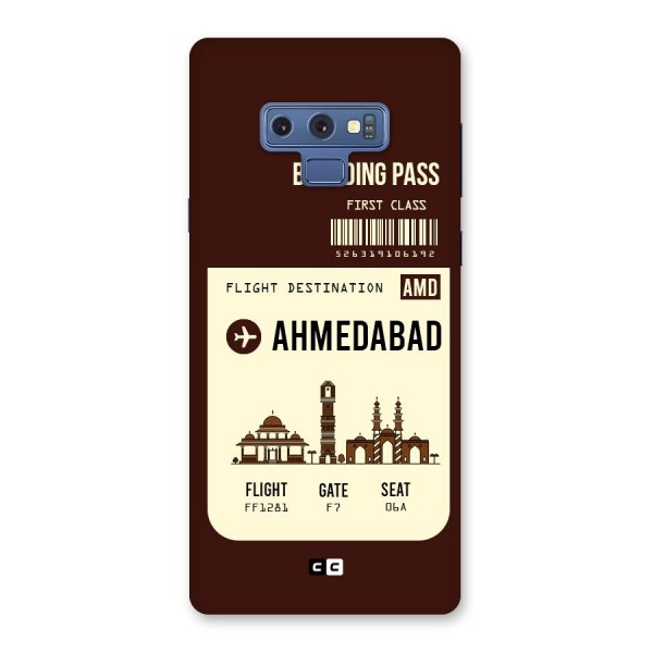 Ahmedabad Boarding Pass Back Case for Galaxy Note 9
