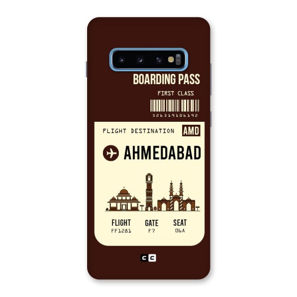 Ahmedabad Boarding Pass Back Case for Galaxy S10 Plus