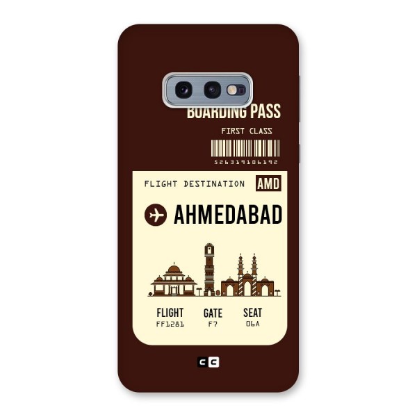 Ahmedabad Boarding Pass Back Case for Galaxy S10e