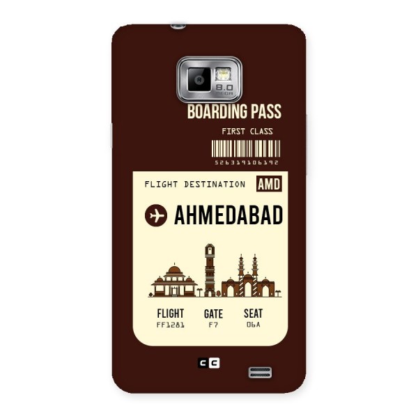 Ahmedabad Boarding Pass Back Case for Galaxy S2