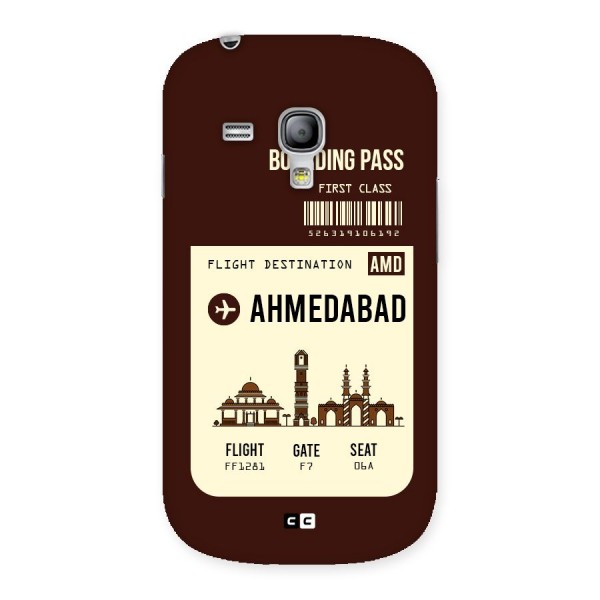 Ahmedabad Boarding Pass Back Case for Galaxy S3 Mini