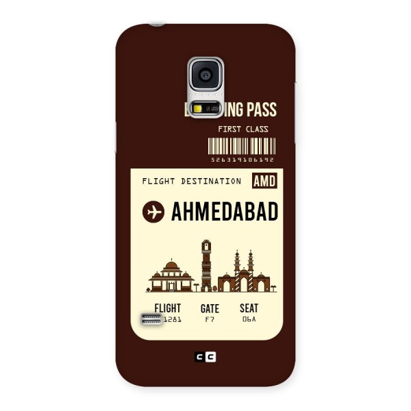Ahmedabad Boarding Pass Back Case for Galaxy S5 Mini