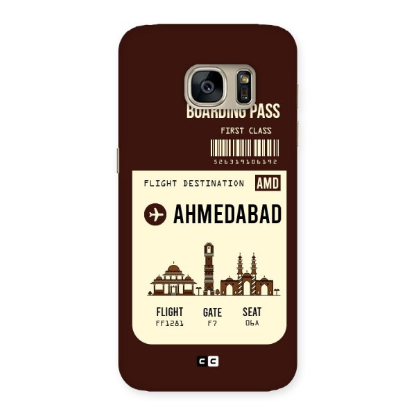 Ahmedabad Boarding Pass Back Case for Galaxy S7