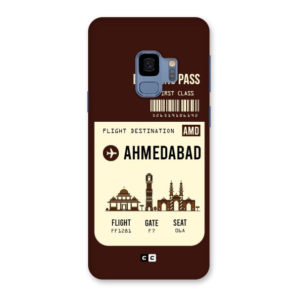 Ahmedabad Boarding Pass Back Case for Galaxy S9