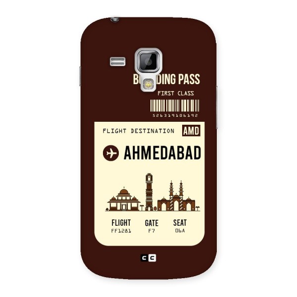 Ahmedabad Boarding Pass Back Case for Galaxy S Duos