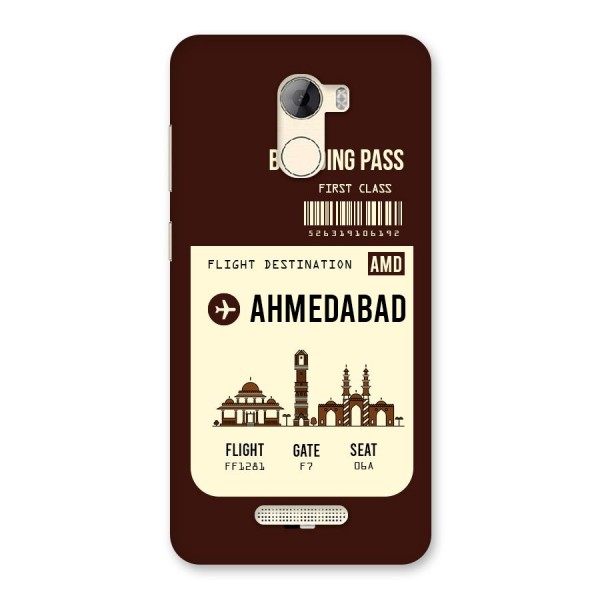 Ahmedabad Boarding Pass Back Case for Gionee A1 LIte