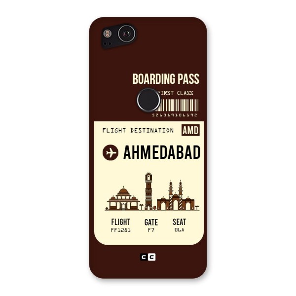 Ahmedabad Boarding Pass Back Case for Google Pixel 2