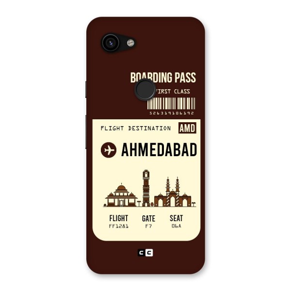 Ahmedabad Boarding Pass Back Case for Google Pixel 3a