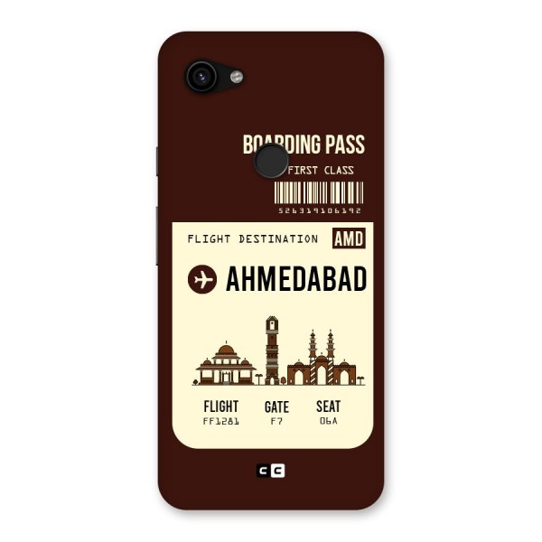 Ahmedabad Boarding Pass Back Case for Google Pixel 3a XL