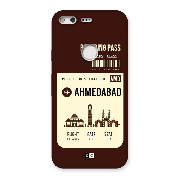 Ahmedabad Boarding Pass Back Case for Google Pixel XL