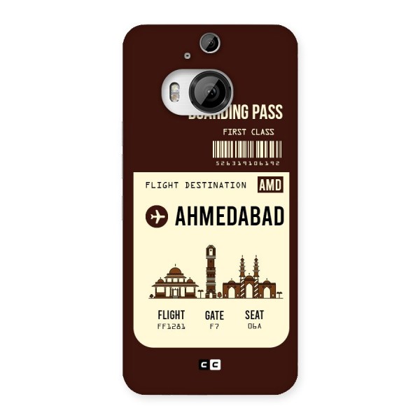 Ahmedabad Boarding Pass Back Case for HTC One M9 Plus