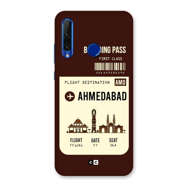 Ahmedabad Boarding Pass Back Case for Honor 20i