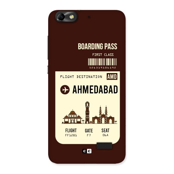 Ahmedabad Boarding Pass Back Case for Honor 4C