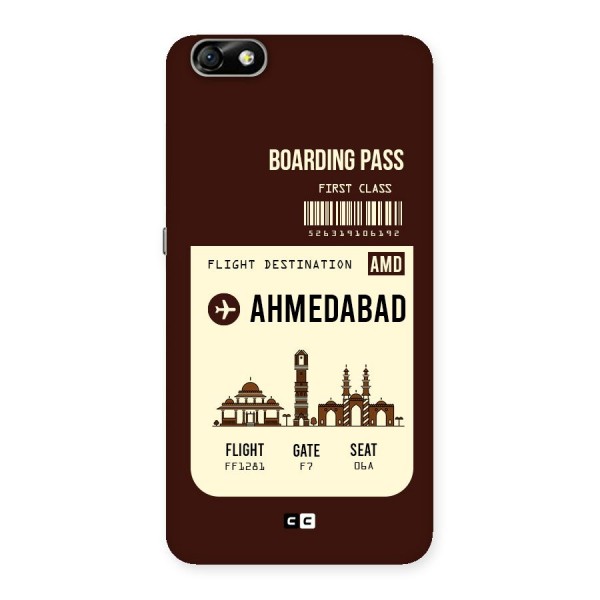 Ahmedabad Boarding Pass Back Case for Honor 4X