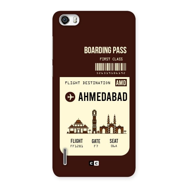 Ahmedabad Boarding Pass Back Case for Honor 6