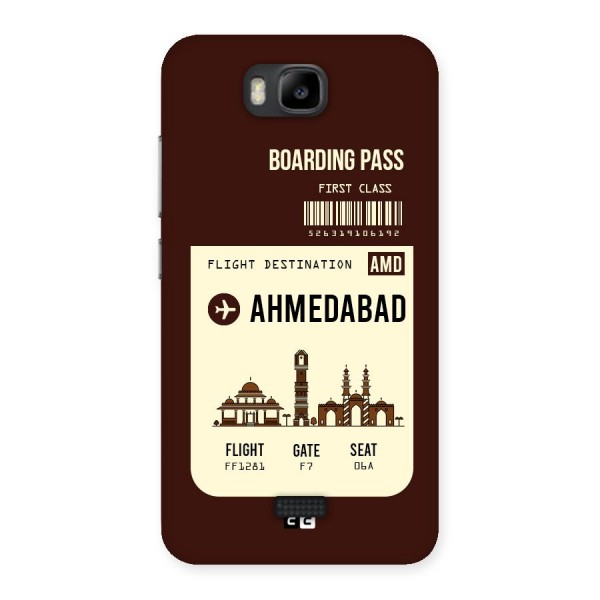 Ahmedabad Boarding Pass Back Case for Honor Bee