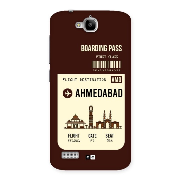 Ahmedabad Boarding Pass Back Case for Honor Holly