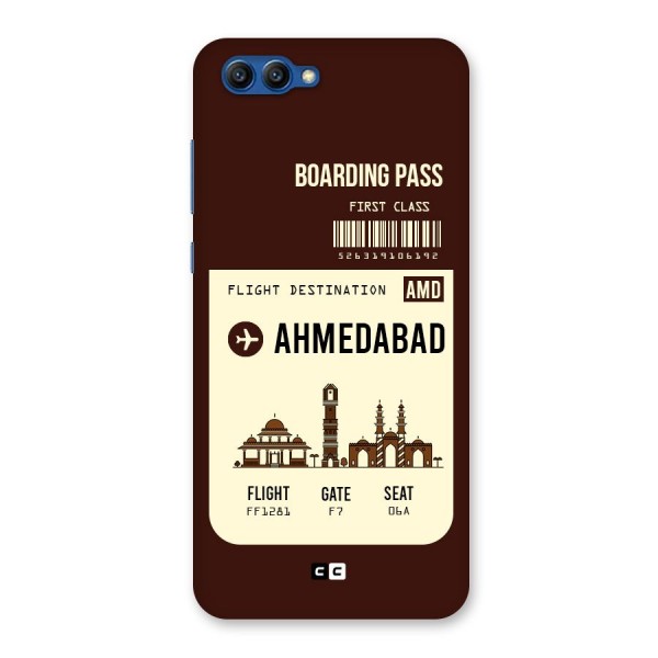 Ahmedabad Boarding Pass Back Case for Honor View 10