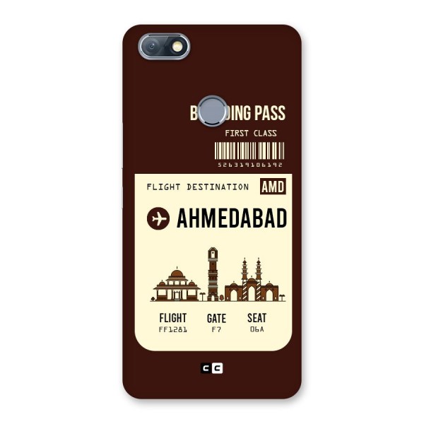 Ahmedabad Boarding Pass Back Case for Infinix Note 5
