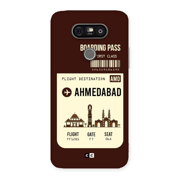 Ahmedabad Boarding Pass Back Case for LG G5