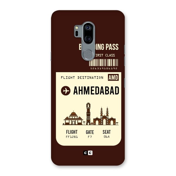 Ahmedabad Boarding Pass Back Case for LG G7