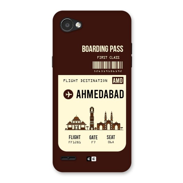 Ahmedabad Boarding Pass Back Case for LG Q6