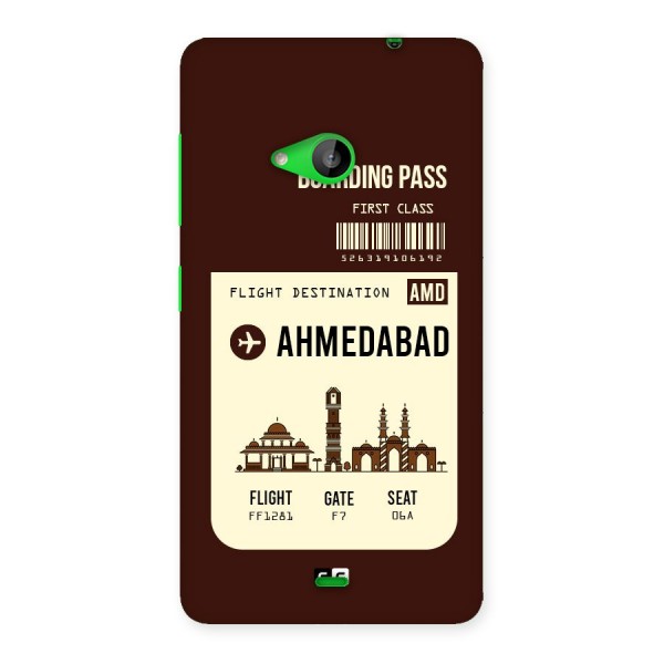 Ahmedabad Boarding Pass Back Case for Lumia 535