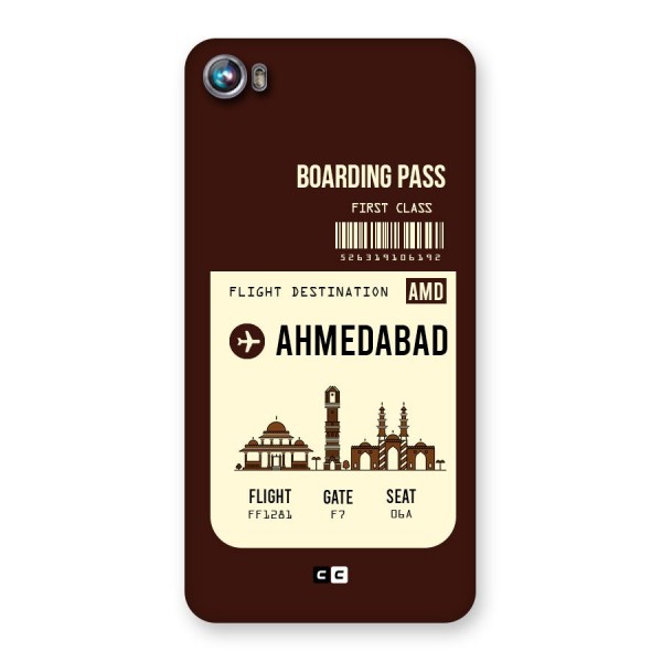 Ahmedabad Boarding Pass Back Case for Micromax Canvas Fire 4 A107