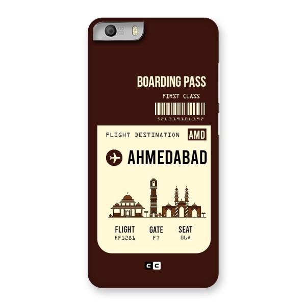 Ahmedabad Boarding Pass Back Case for Micromax Canvas Knight 2