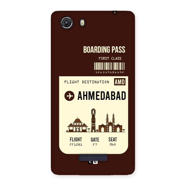 Ahmedabad Boarding Pass Back Case for Micromax Unite 3