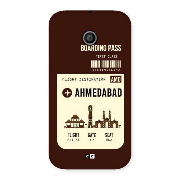 Ahmedabad Boarding Pass Back Case for Moto E