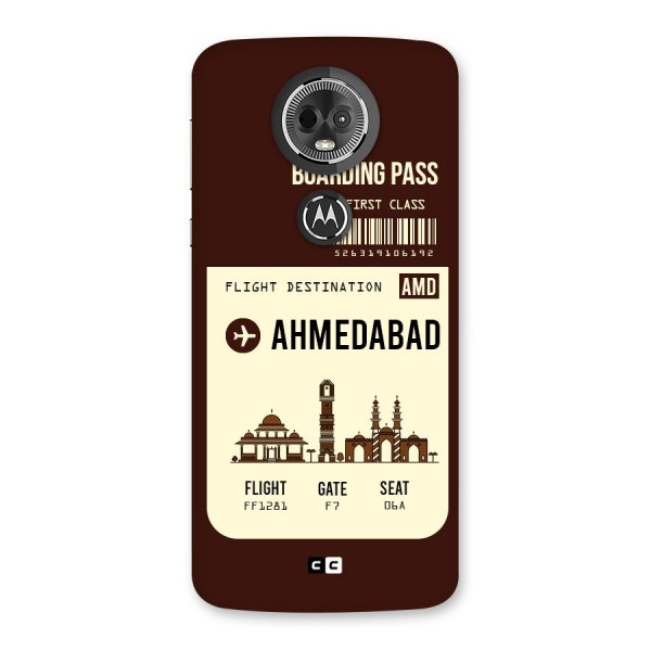 Ahmedabad Boarding Pass Back Case for Moto E5 Plus
