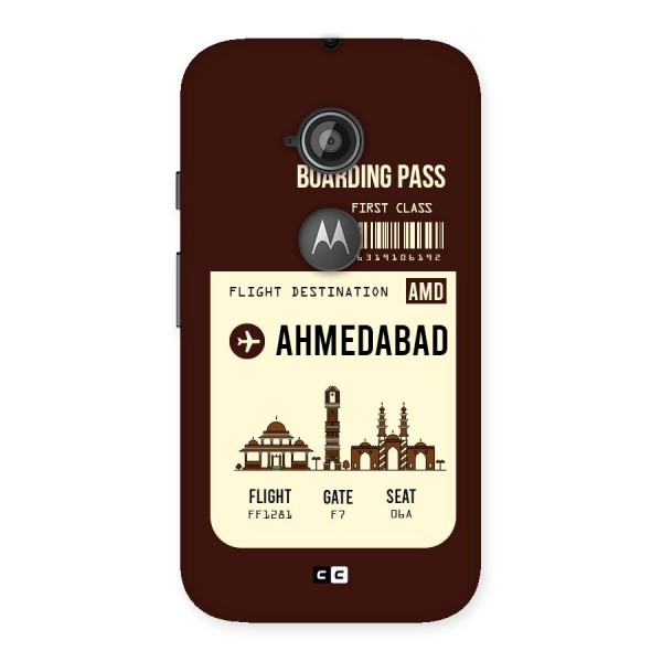 Ahmedabad Boarding Pass Back Case for Moto E 2nd Gen