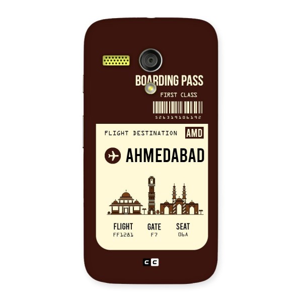 Ahmedabad Boarding Pass Back Case for Moto G