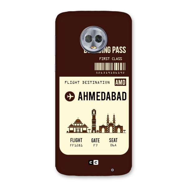 Ahmedabad Boarding Pass Back Case for Moto G6 Plus