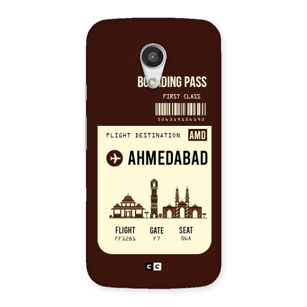 Ahmedabad Boarding Pass Back Case for Moto G 2nd Gen