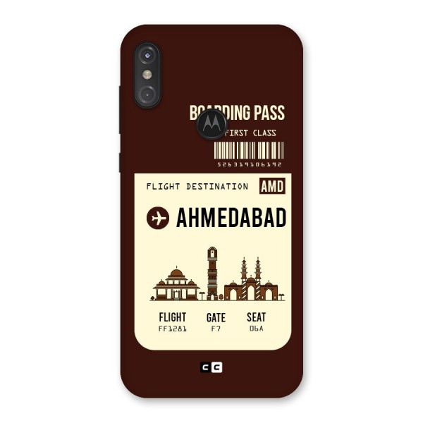 Ahmedabad Boarding Pass Back Case for Motorola One Power