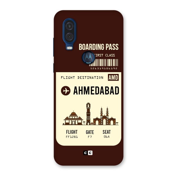 Ahmedabad Boarding Pass Back Case for Motorola One Vision