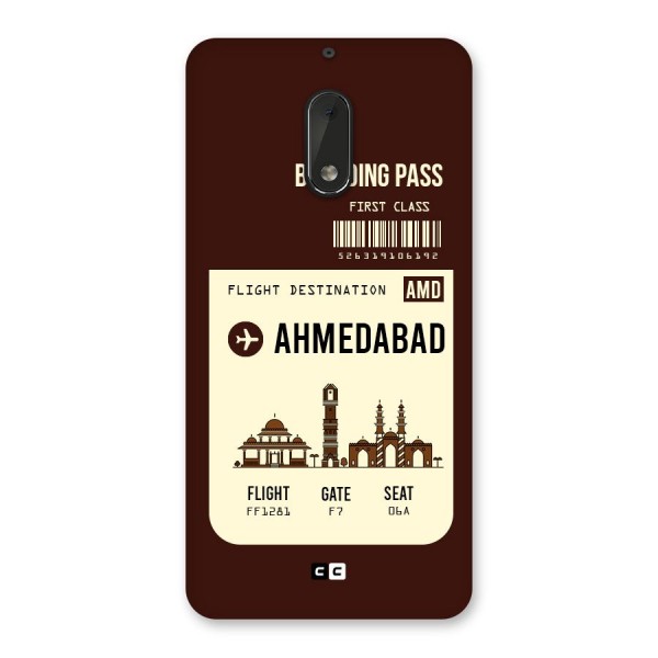 Ahmedabad Boarding Pass Back Case for Nokia 6