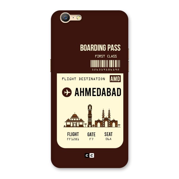 Ahmedabad Boarding Pass Back Case for Oppo A39