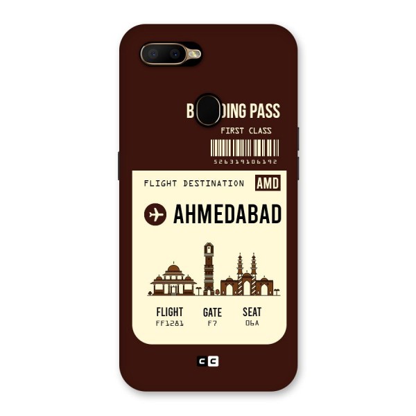Ahmedabad Boarding Pass Back Case for Oppo A5s
