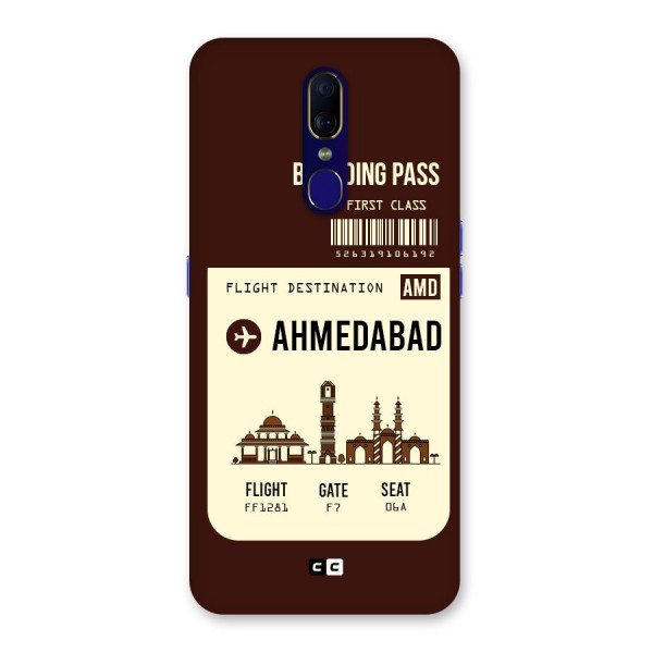Ahmedabad Boarding Pass Back Case for Oppo A9