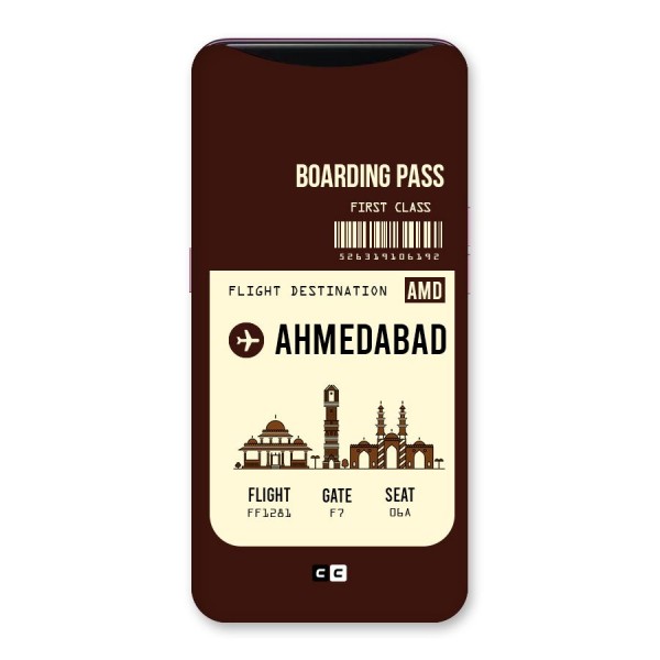 Ahmedabad Boarding Pass Back Case for Oppo Find X